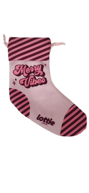Lottie London Merry Vibes Pink Stocking Gift Bag Makeup Holder Xmas Cute NWT Lottie London Merry Vibes Pink Stocking Gift Bag Makeup Holder Xmas Cute NWT