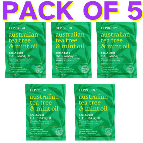 5x Hi-Pro-Pac Tea Tree Mint Oil Hair Masque 1.75oz Deep Scalp Treatment USA