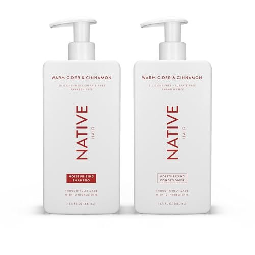 Native Warm Cider & Cinnamon Shampoo and Conditioner Contain Naturally Derived Ingredients | All Hair Types, Color & Treated, Fine to Dry Damaged, Sulfate & Dye Free - 2-Pack Native Warm Cider & Cinnamon Shampoo and Conditioner Contain Naturally Derived Ingredients | All Hair Types, Color & Treated, Fine to Dry Damaged, Sulfate & Dye Free - 2-Pack