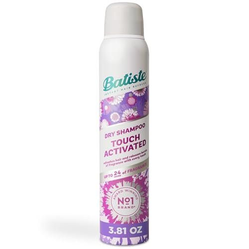 Batiste Touch Activated Dry Shampoo, Up to 24 Hours of Freshness, Absorbs Oil in Hair Between Washes with Lasting Scent Releasing Technology, 3.81 Oz Batiste Touch Activated Dry Shampoo, Up to 24 Hours of Freshness, Absorbs Oil in Hair Between Washes with Lasting Scent Releasing Technology, 3.81 Oz