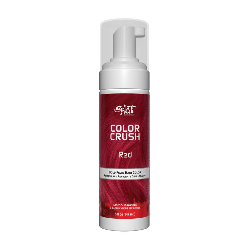 Splat Color Crush Bold Foam Hair Color, Red, 5 oz., Refresh Vivid Colors in Just 10 Minutes, Lasts Up to 10 Washes, Buildable Foam Hair Product, Vegan & Cruelty Free Splat Color Crush Bold Foam Hair Color, Red, 5 oz., Refresh Vivid Colors in Just 10 Minutes, Lasts Up to 10 Washes, Buildable Foam Hair Product, Vegan & Cruelty Free