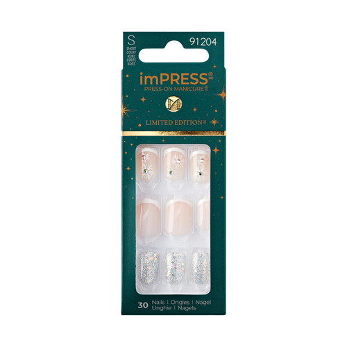 imPRESS imPRESS Design Press-On Nails, Jolly Holiday, Neutral, Short Size, Squoval Shape, 30 Nails, Prep Pad, Instructions Sheet, 1 Manicure Stick, 1 Mini File imPRESS imPRESS Design Press-On Nails, Jolly Holiday, Neutral, Short Size, Squoval Shape, 30 Nails, Prep Pad, Instructions Sheet, 1 Manicure Stick, 1 Mini File