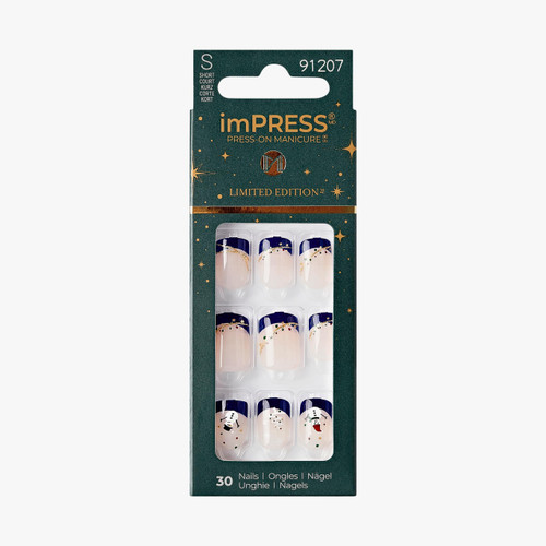 imPRESS imPRESS Design Press-On Nails, Very Merry, Neutral, Short Size, Squoval Shape, 30 Nails, Prep Pad, Instructions Sheet, 1 Manicure Stick, 1 Mini File imPRESS imPRESS Design Press-On Nails, Very Merry, Neutral, Short Size, Squoval Shape, 30 Nails, Prep Pad, Instructions Sheet, 1 Manicure Stick, 1 Mini File