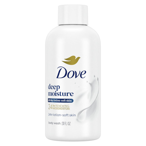 Dove Body Wash Deep Moisture for 24hr Lotion-Soft Skin Moisturizing Skin Cleanser with No Sulfates No Parabens 3 oz Dove Body Wash Deep Moisture for 24hr Lotion-Soft Skin Moisturizing Skin Cleanser with No Sulfates No Parabens 3 oz