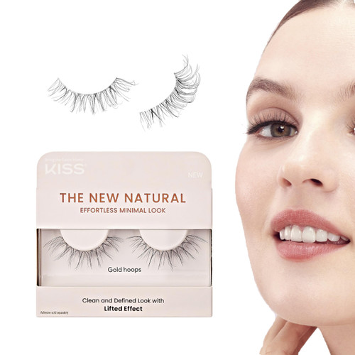 KISS The New Natural, False Eyelashes, 'Gold Hoops', 12 mm, Includes 1 Pair Of Lash, Easy to Apply, Reusable Lash Clusters KISS The New Natural, False Eyelashes, 'Gold Hoops', 12 mm, Includes 1 Pair Of Lash, Easy to Apply, Reusable Lash Clusters