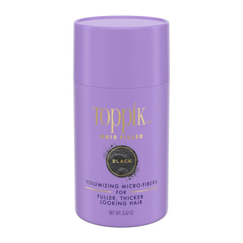 Toppik Hair Filler Black 0.42oz Volumizing Keratin Fibers Fuller Thicker Hair