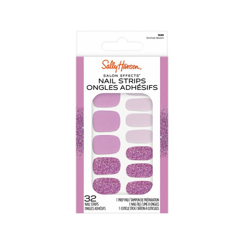 Sally Hansen Salon Effects, Orchids Bloom, Nail Strips, No UV Light Needed, No Dry Time, Long-Lasting, Non-Damaging, No Chipping Sally Hansen Salon Effects, Orchids Bloom, Nail Strips, No UV Light Needed, No Dry Time, Long-Lasting, Non-Damaging, No Chipping