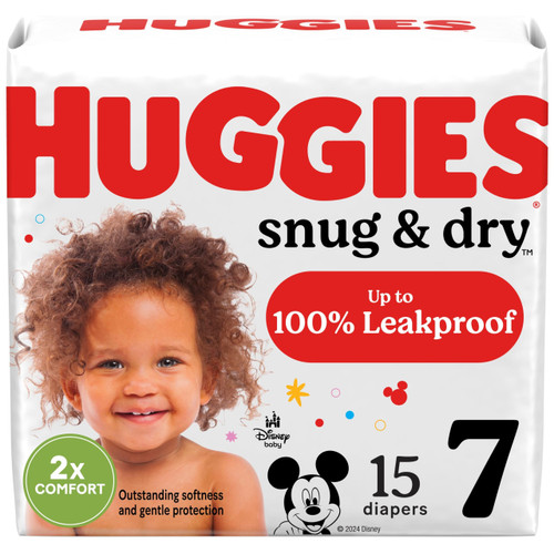 Huggies Size 7 Diapers, Snug & Dry Baby Diapers, Size 7 (41+ lbs), 15 Count, Packaging May Vary Huggies Size 7 Diapers, Snug & Dry Baby Diapers, Size 7 (41+ lbs), 15 Count, Packaging May Vary