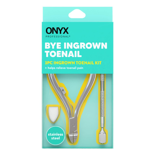 Onyx Professional Ingrown Toenail Kit with Toenail Clippers & Double-Ended Cuticle Pusher, Durable Stainless Steel, Easy to Use Ingrown Toenail Removal Kit, 2 Piece At-Home Pedicure Tools Onyx Professional Ingrown Toenail Kit with Toenail Clippers & Double-Ended Cuticle Pusher, Durable Stainless Steel, Easy to Use Ingrown Toenail Removal Kit, 2 Piece At-Home Pedicure Tools