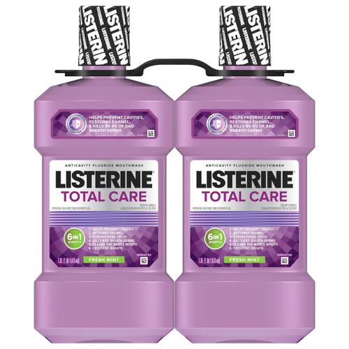 Listerine, Mouth Wash Total Care Fresh Mint Twin Pack, 67.6 Fl Oz Listerine, Mouth Wash Total Care Fresh Mint Twin Pack, 67.6 Fl Oz