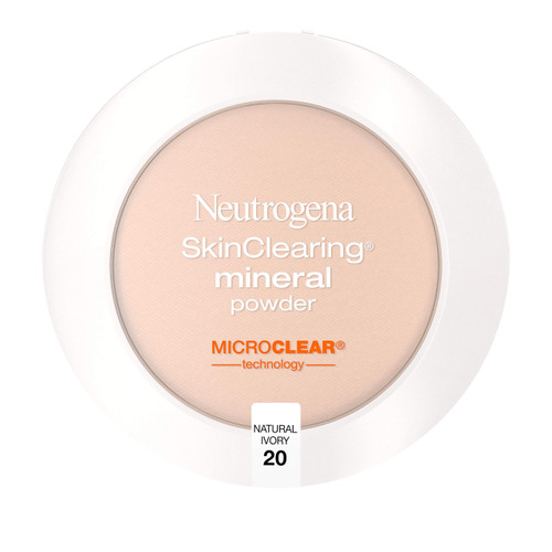 Neutrogena SkinClearing Mineral Acne-Concealing Pressed Powder Compact, Shine-Free & Oil-Absorbing Makeup with Salicylic Acid to Cover, Treat & Prevent Breakouts, Natural Ivory 20, .38 oz Neutrogena SkinClearing Mineral Acne-Concealing Pressed Powder Compact, Shine-Free & Oil-Absorbing Makeup with Salicylic Acid to Cover, Treat & Prevent Breakouts, Natural Ivory 20, .38 oz