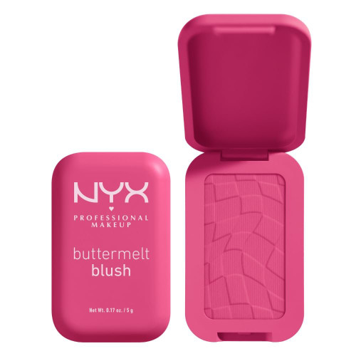 NYX PROFESSIONAL MAKEUP Buttermelt Powder Blush, Fade and Transfer-Resistant Blush, Up to 12HR Make Up Wear, Vegan Formula - Butta With Time NYX PROFESSIONAL MAKEUP Buttermelt Powder Blush, Fade and Transfer-Resistant Blush, Up to 12HR Make Up Wear, Vegan Formula - Butta With Time