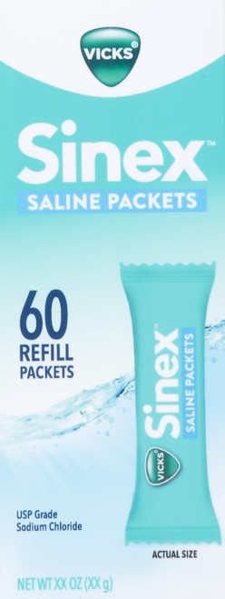 Vicks, Sinex Saline Rinse Refill 60 Packets, 4.2 Ounce Vicks, Sinex Saline Rinse Refill 60 Packets, 4.2 Ounce