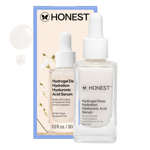 Honest Beauty Hydrogel Deep Hydration Hyaluronic Acid Serum | Moisturizes + Plumps | Hypoallergenic, Fragrance Free, Vegan, Gentle for Sensitive Skin | 1 fl oz Honest Beauty Hydrogel Deep Hydration Hyaluronic Acid Serum | Moisturizes + Plumps | Hypoallergenic, Fragrance Free, Vegan, Gentle for Sensitive Skin | 1 fl oz
