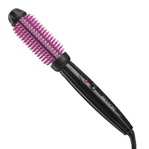 REVLON Silicone Bristle Heated Hair Styling Brush | Fast, Long Lasting Volume for Easy Styling | 1" Barrel for Full Body and Smooth Styles (Black/Pink) REVLON Silicone Bristle Heated Hair Styling Brush | Fast, Long Lasting Volume for Easy Styling | 1" Barrel for Full Body and Smooth Styles (Black/Pink)