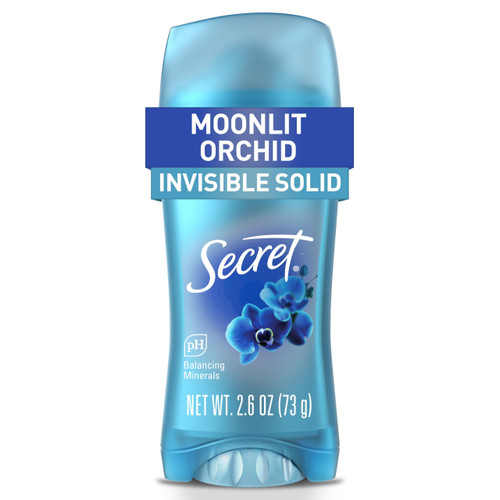 Secret Fresh Antiperspirant Deodorant for Women, 72hr Breathable Sweat & Odor Protection, Instant Freshness & Gentle, PH Balancing Minerals, Invisible Solid, Moonlight Orchid Scent, 2.6 oz Secret Fresh Antiperspirant Deodorant for Women, 72hr Breathable Sweat & Odor Protection, Instant Freshness & Gentle, PH Balancing Minerals, Invisible Solid, Moonlight Orchid Scent, 2.6 oz