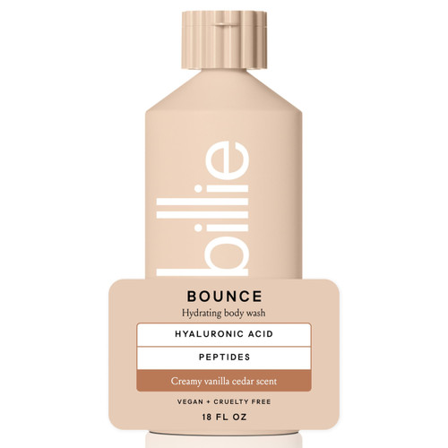 Billie Bounce Hydrating Womens Body Wash, 18 fl oz, Creamy Vanilla Cedar Scent, Vegan, Cruelty Free Billie Bounce Hydrating Womens Body Wash, 18 fl oz, Creamy Vanilla Cedar Scent, Vegan, Cruelty Free