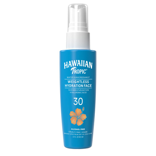 Hawaiian Tropic Weightless Hydration Water Sunscreen Mist for Face SPF 30 | Non-Aerosol Sunscreen Spray Travel Size, Beach Essentials, Summer Essentials, Travel Sunblock Face SPF Spray, 2.1 fl oz Hawaiian Tropic Weightless Hydration Water Sunscreen Mist for Face SPF 30 | Non-Aerosol Sunscreen Spray Travel Size, Beach Essentials, Summer Essentials, Travel Sunblock Face SPF Spray, 2.1 fl oz
