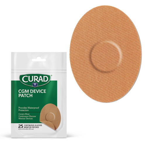 Curad® Tan CGM Patches (25-Count) | 3.13" x 4.13" Continuous Glucose Monitor Patches | Versatile CGM Cover | Waterproof and Easy-Peel Continuous Blood Glucose Monitor Patch for Consistent Application Curad® Tan CGM Patches (25-Count) | 3.13" x 4.13" Continuous Glucose Monitor Patches | Versatile CGM Cover | Waterproof and Easy-Peel Continuous Blood Glucose Monitor Patch for Consistent Application