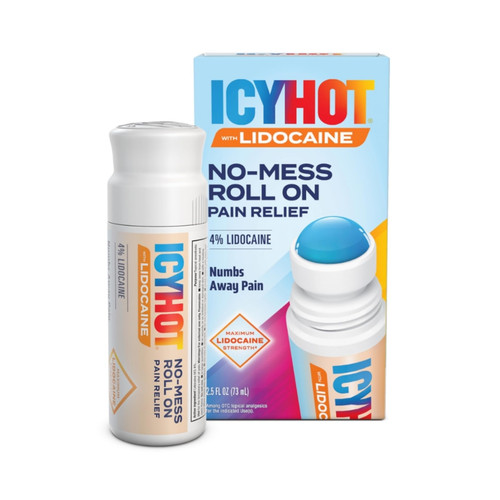 Icy Hot Maximum Strength Lidocaine No-Mess Pain Relief Liquid, No-Mess Applicator, 2.5 Ounces Icy Hot Maximum Strength Lidocaine No-Mess Pain Relief Liquid, No-Mess Applicator, 2.5 Ounces