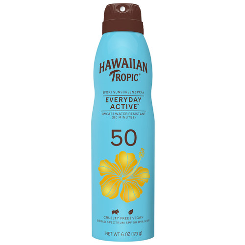 Hawaiian Tropic Everyday Active Clear Spray Sunscreen SPF 50, 6oz | Hawaiian Tropic Sunscreen SPF 50, Sunblock, Oxybenzone Free Sunscreen, Spray On Sunscreen, Body Sunscreen Spray, 6oz Hawaiian Tropic Everyday Active Clear Spray Sunscreen SPF 50, 6oz | Hawaiian Tropic Sunscreen SPF 50, Sunblock, Oxybenzone Free Sunscreen, Spray On Sunscreen, Body Sunscreen Spray, 6oz