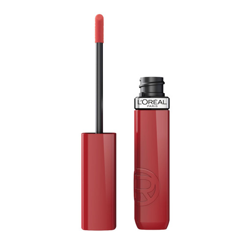 L'Oreal Paris Infallible Lacque Resistance Liquid Lipstick, 16HR Long Lasting Lip Makeup with Lacquer-Like Shine and Zero Transfer, 215, Drunk In Rose