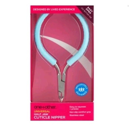 One + Other Universal Half Jaw Stainless Steel Cuticle Nipper Non Slip Grip