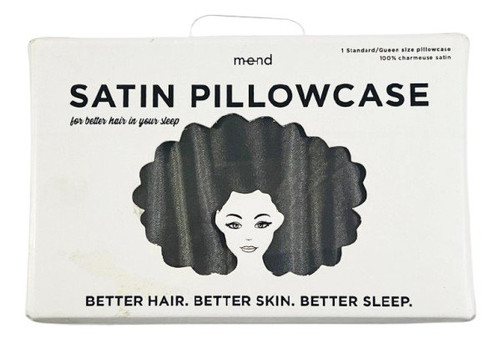 Mend Satin Pillowcase 1 Standard/Queen Size Gray