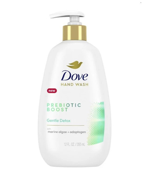 Dove Hand Wash Prebiotic Boost Gentle Detox Marine Algae+Adaptogen 12oz