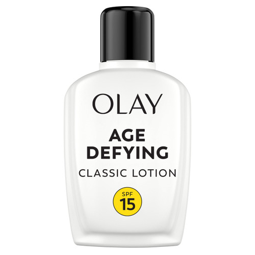 Face Moisturizer by Olay, Age Defying Classic Daily Renewal Lotion, With Sunscreen, Classic,4 oz
