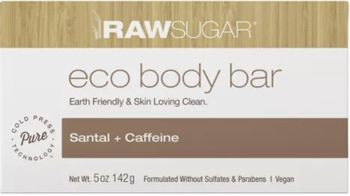 RawSugar Eco Body Bar | Santal + Caffeine | 5 oz