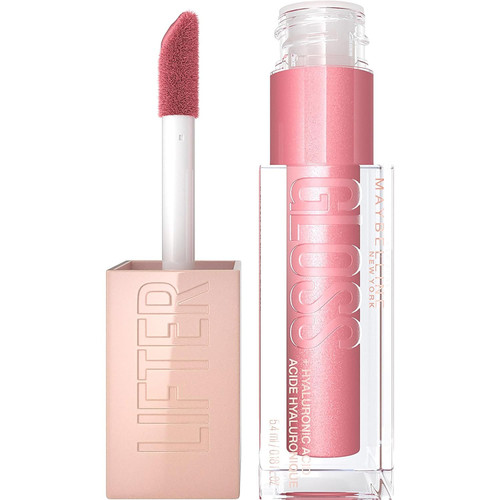 Maybelline Lifter Gloss, Hydrating Lip Gloss with Hyaluronic Acid, High Shine for Plumper Looking Lips, PETAL