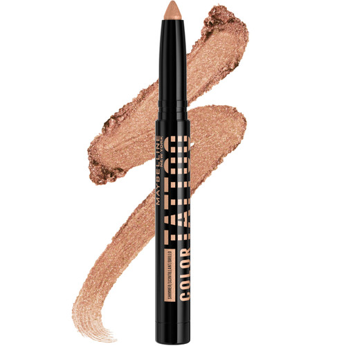 MAYBELLINE Color Tattoo Longwear Multi-Use 24HR Eye Shadow Stix, Rich, Long Lasting Eyeshadow, Eyeliner and Eye Primer Stick, I Am Authentic (Rose Gold Shimmer)