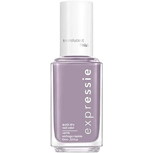 essie Expressie Nail Polish, Quick-Dry Translucent Lavender Gray Nail Polish, Vegan, Skip The Track, 0.33 fl oz