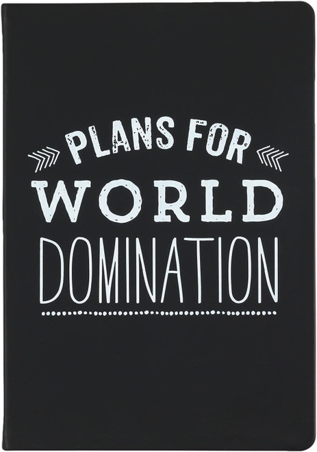 Plans For World Domination Journal (Black, 6" x 8")