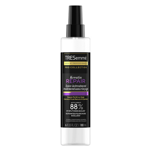 TRESemmé Pro Collection Keratin Repair Leave In Hair Treatment for Strong, Healthy-Looking Hair Care Hair Styling Treatment Spray Visibly Repair Split Ends 6.1 oz
