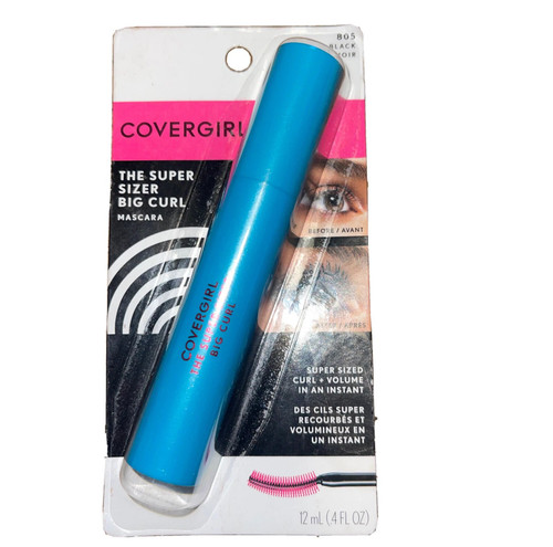 COVERGIRL The Super Sizer Big Curl Mascara, 805 Black Noir, 0.4 FL OZ