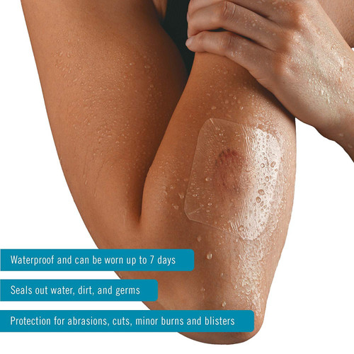 Nexcare Tegaderm Waterproof Transparent Dressing, From the #1 Hospital Brand, Ultra Thin, 8 Count, 2-3/8-Inches X 2-3/4-Inches