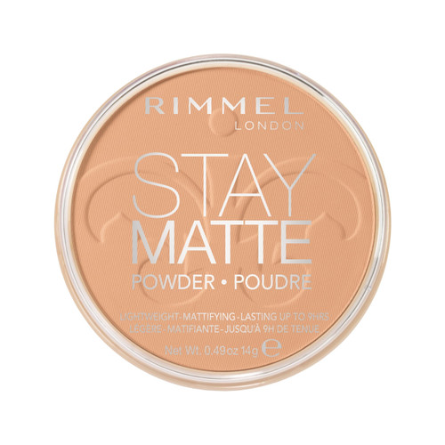 Rimmel London Stay Matte - 016 Deep Beige - Pressed Powder, Lightweight, High Coverage, Shine Control, 0.49oz