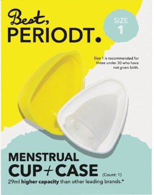 Best Periodt Menstrual Cup Size 1 + Case Reusable Silicone 29ml Flow