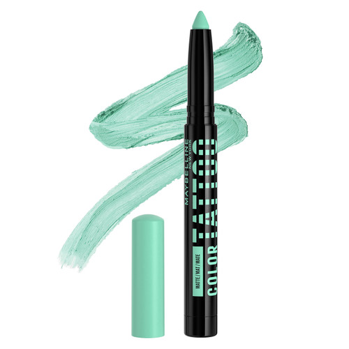 MAYBELLINE Color Tattoo Longwear Multi-Use Eye Shadow Stix, Eye Makeup, I am Giving (Light Teal Matte)