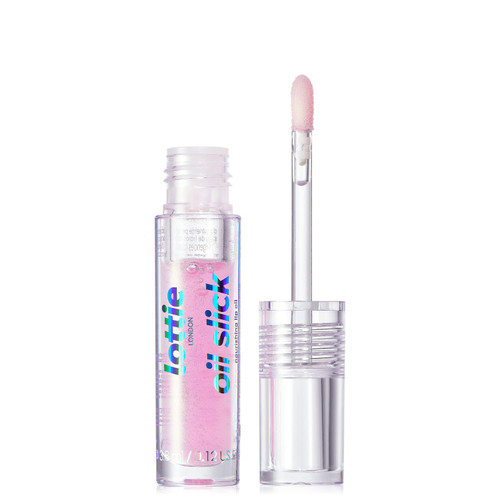 Lottie London Oil Slick in Watermelon Sugar, Nourishing & Hydrating Lip Oil Infused with Vitamin E, Vitamin B, Almond Oil and Jojoba Oil, for a Non-sticky & Glossy Finish