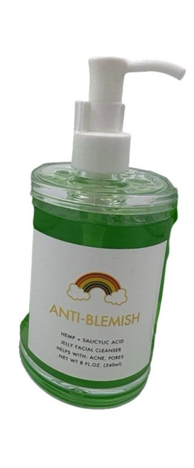 Rainbow Beauty Anti-Blemish Hemp + Salicylic Acid Jelly Facial Cleanser, 8 fl oz