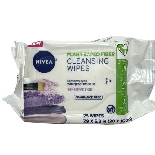 Nivea Plant Based Fiber Sensitive Skin Fragrance Free 25 Ct Cleanser