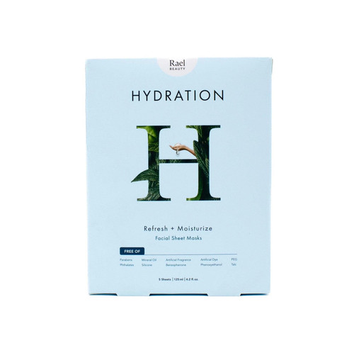 Rael Beauty Hydration Facial Sheet Masks Refresh Moisturize 5 Sheets