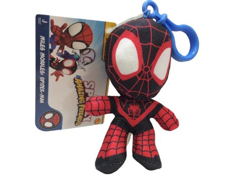 Marvel Spidey and His Amazing Friends Miles Morales Plush Bag Clip Keychain NWT