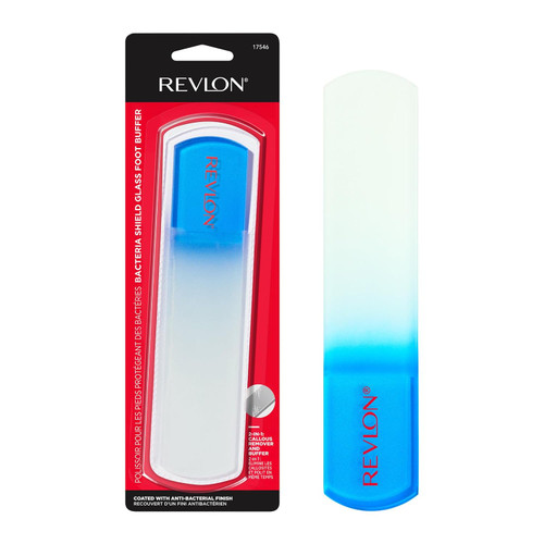 Revlon Glass Foot File and Buffer, Pedicure Tool, Callus and Dead Skin Remover, 1 Count