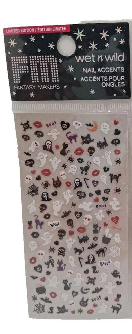 Wet n Wild FM Fantasy Makers Nail Accents Halloween Stickers Ghosts Cats Skull