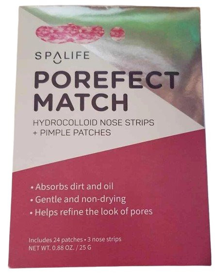 SpaLife Porefect Match Pimple Patches 24ct & Nose Strips 3ct Acne Treatment