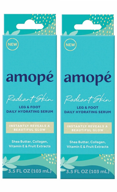 Amopé Radiant Skin Leg & Foot Daily Hydrating Serum - 2 Pack (3.5 Fl Oz Each)